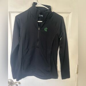 Michigan State Spartans Columbia womens 1/4 zip pullover Size Medium MSU Sparty